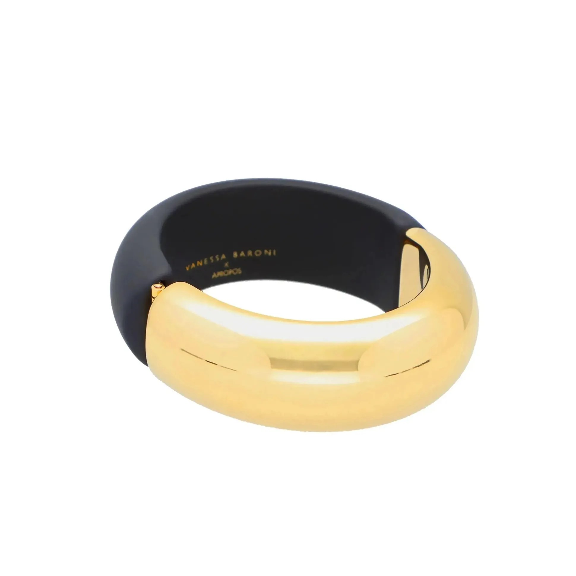 Vanessa Baroni Armbänder|2 Color Bangle Gold - Matt Black