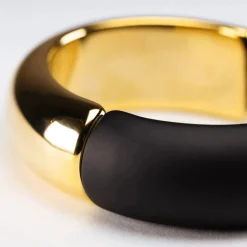 Vanessa Baroni Armbänder|2 Color Bangle Gold - Matt Black