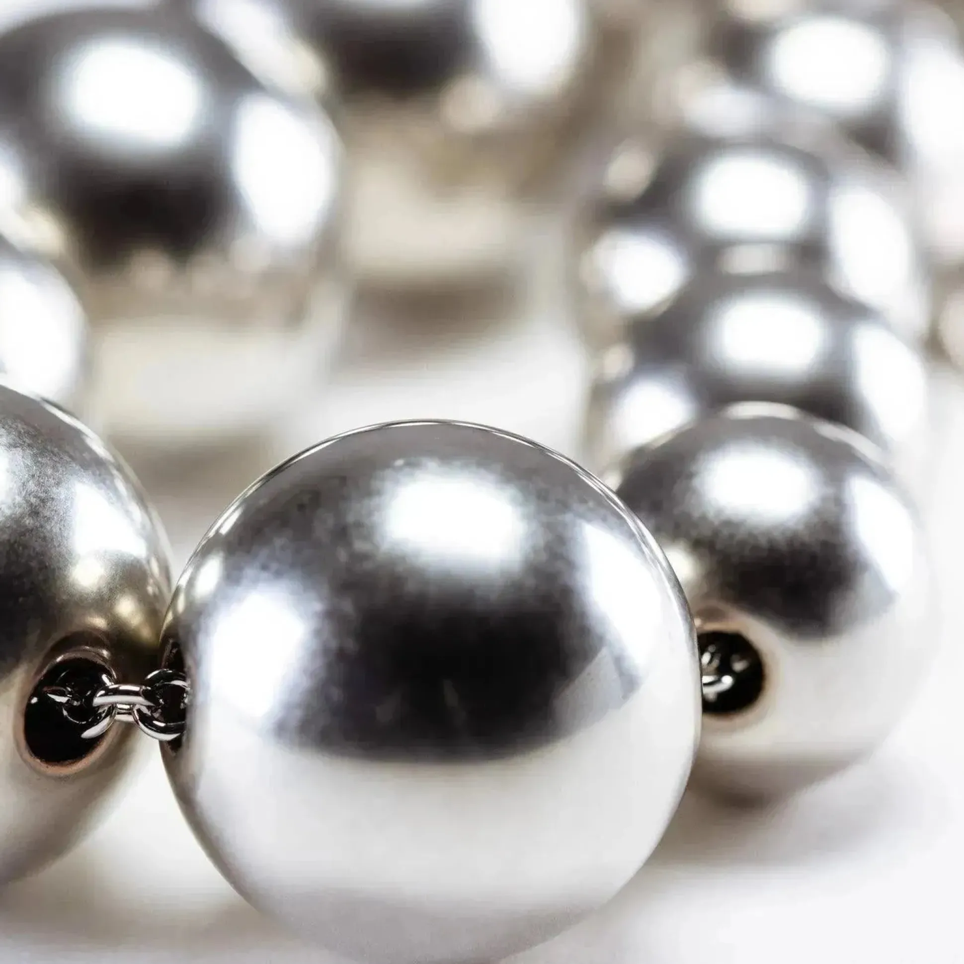 Vanessa Baroni Halsketten|Beads Necklace Silver Vintage