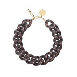 Vanessa Baroni Halsketten|Big Flat Chain Necklace Laguna Taupe