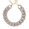 Vanessa Baroni Halsketten|Big Flat Chain Necklace Multi Glitter