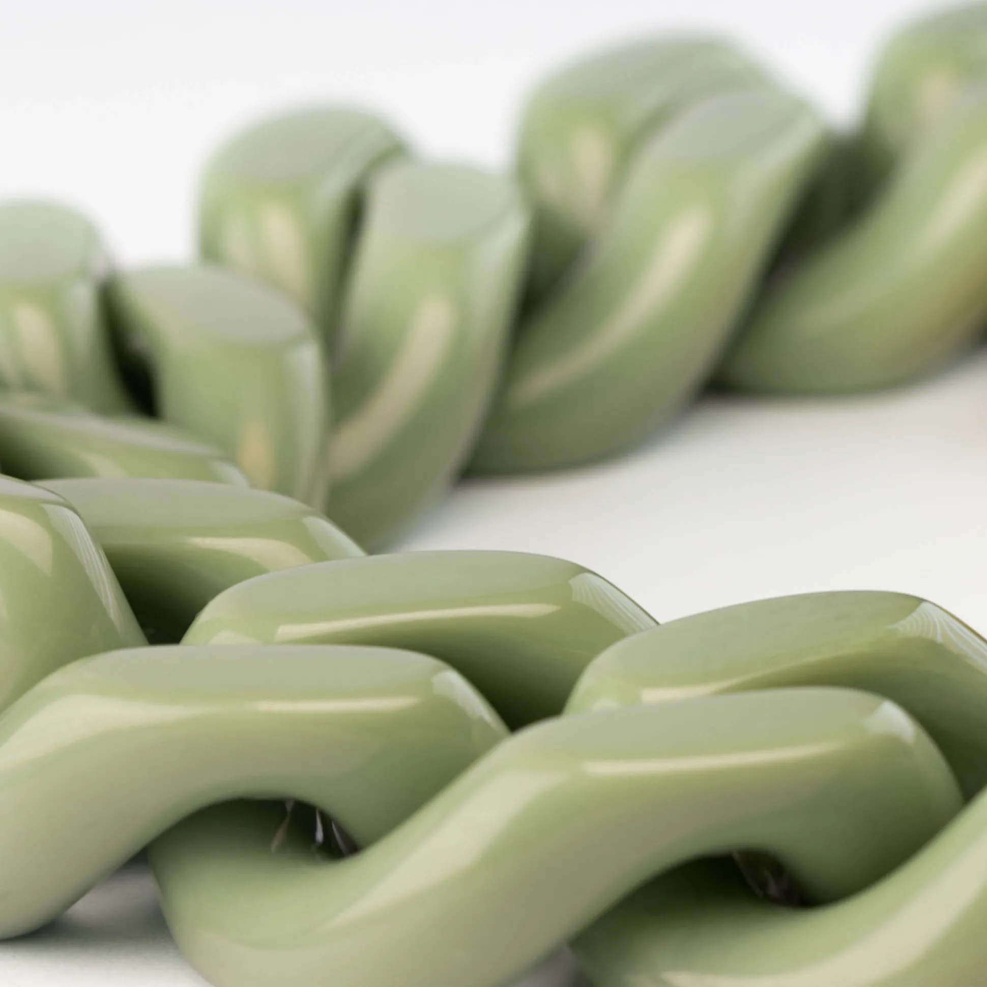 Vanessa Baroni Halsketten|Big Flat Chain Necklace Mint