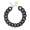 Vanessa Baroni Halsketten|Big Flat Chain Necklace Matt Black