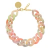Vanessa Baroni Halsketten|Big Flat Chain Necklace Neon Rainbow