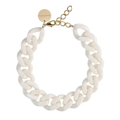 Vanessa Baroni Halsketten|Big Flat Chain Necklace Off-White