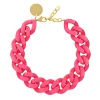 Vanessa Baroni Halsketten|Big Flat Chain Necklace Pink