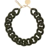 Vanessa Baroni Halsketten|Big Flat Chain Necklace Winter Olive
