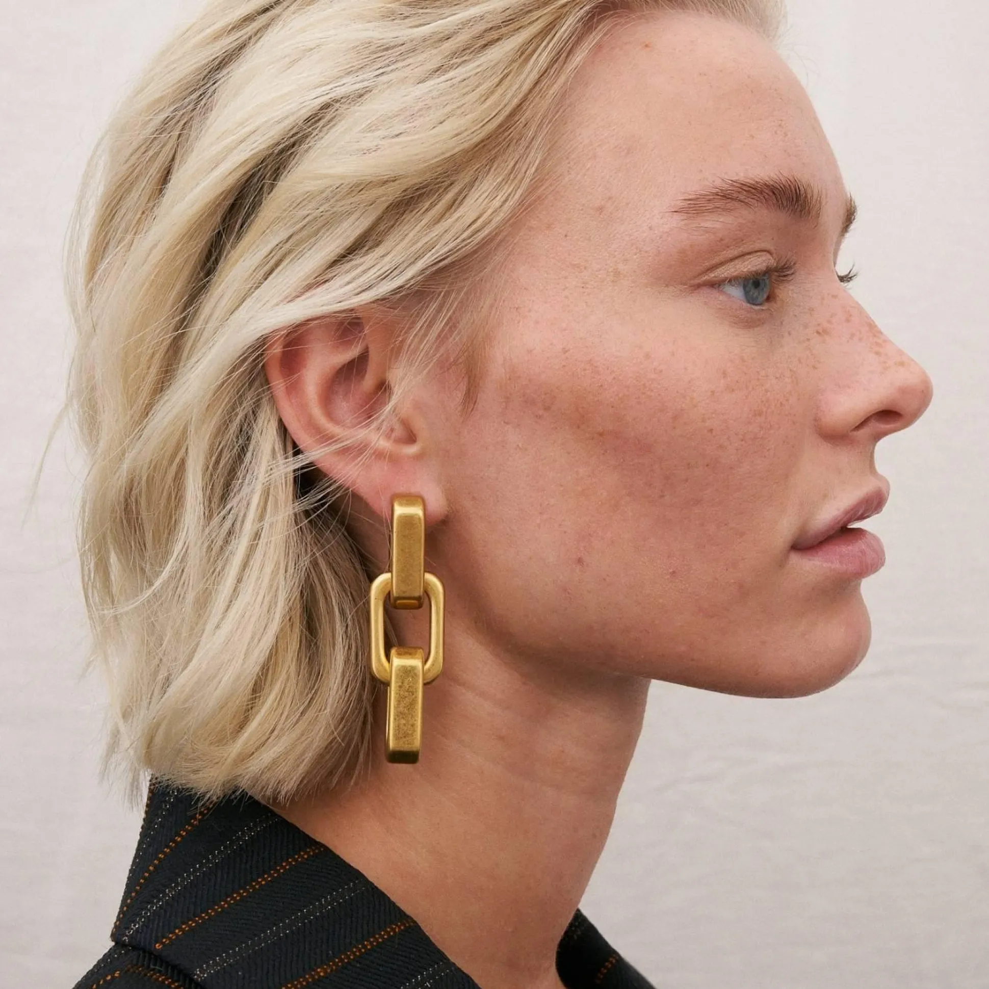 Vanessa Baroni Ohrringe|Big Tank Earring Gold Vintage