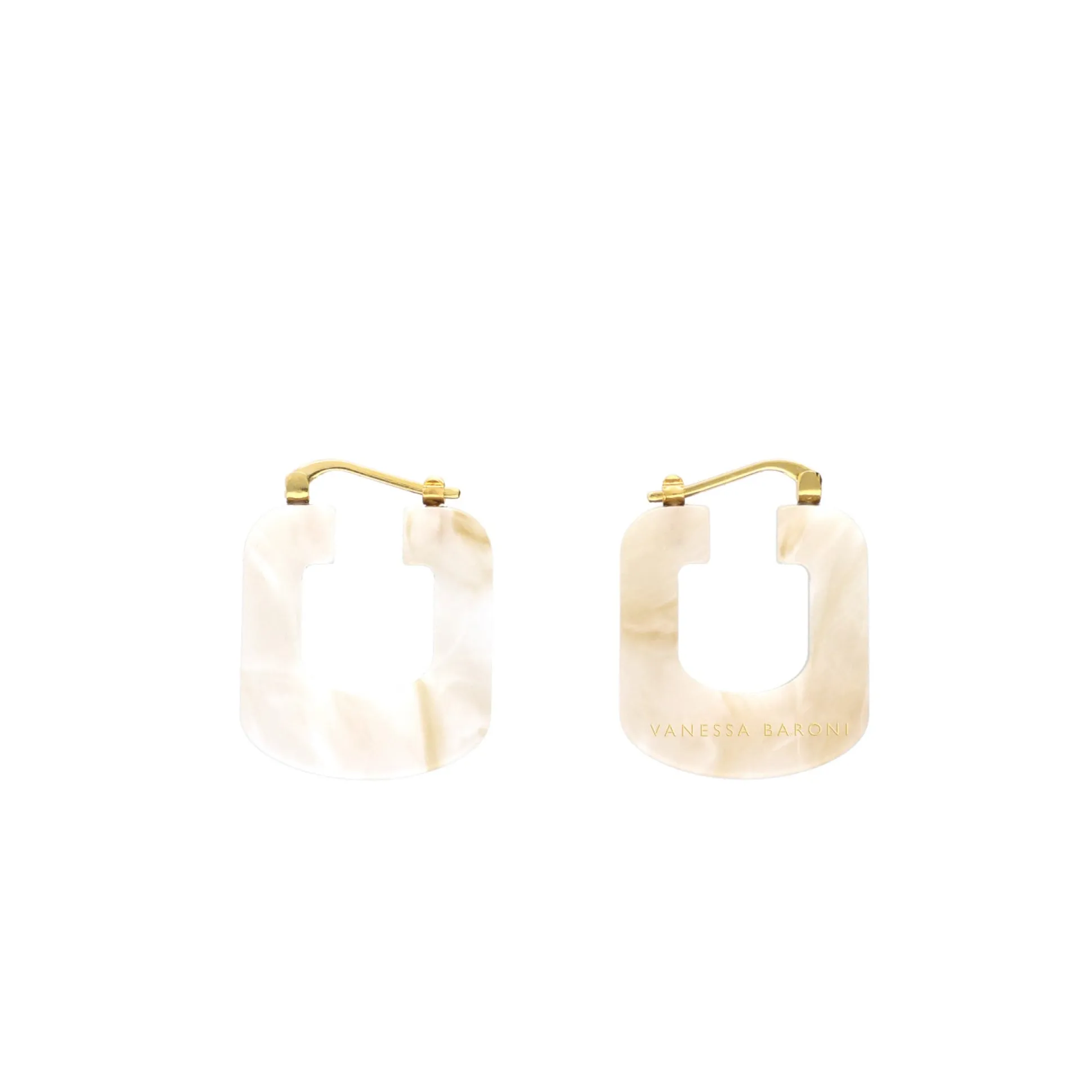 Vanessa Baroni Ohrringe|Dice Earring Pearl Marble