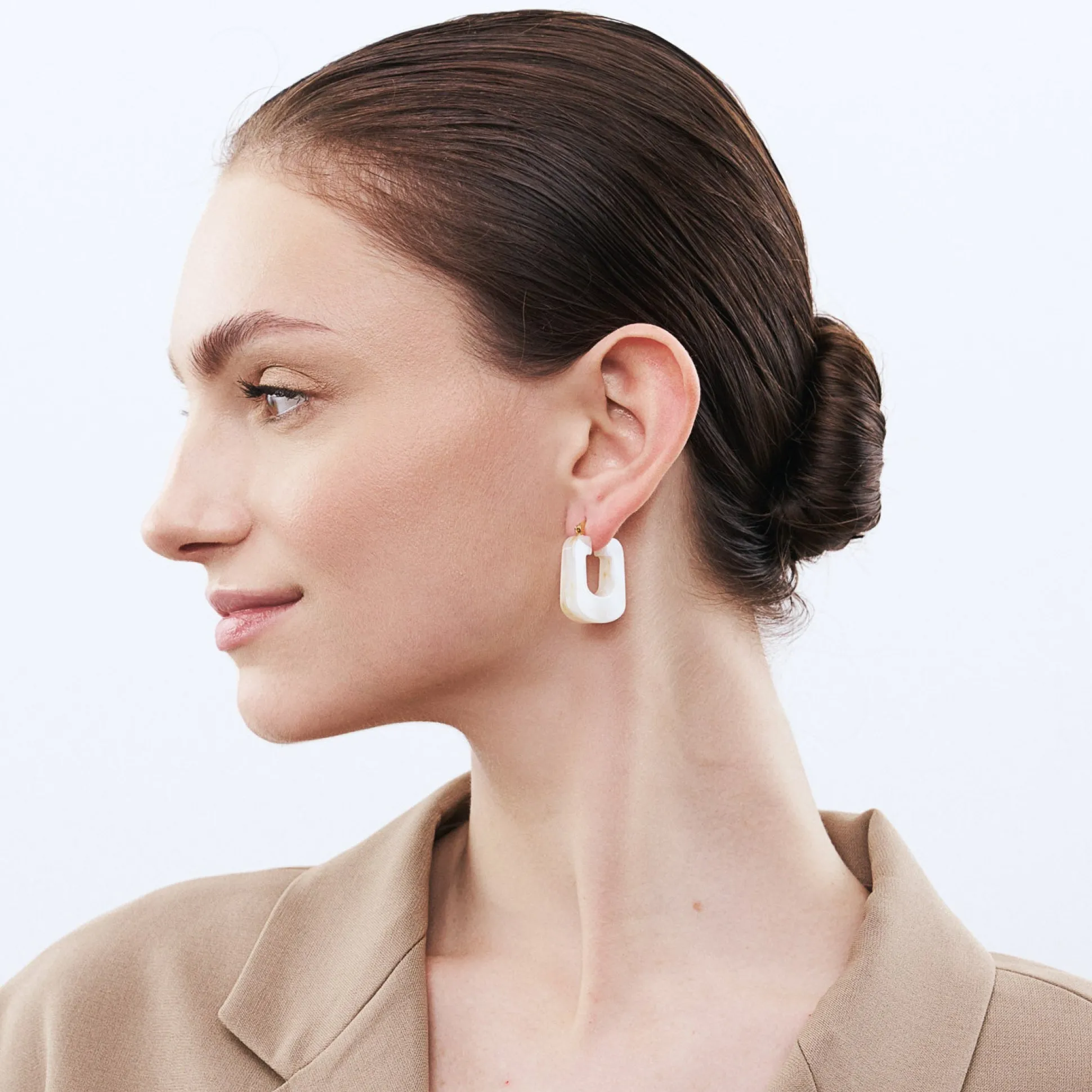 Vanessa Baroni Ohrringe|Dice Earring Pearl Marble