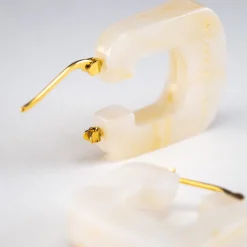 Vanessa Baroni Ohrringe|Dice Earring Pearl Marble