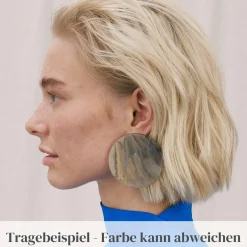 Vanessa Baroni Ohrringe|Disc Earring Grey Marble