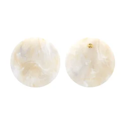 Vanessa Baroni Ohrringe|Disc Earring White Marble
