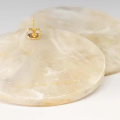 Vanessa Baroni Ohrringe|Disc Earring White Marble