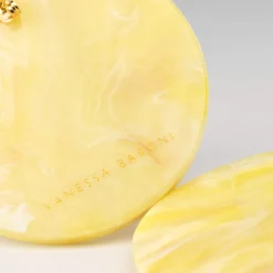 Vanessa Baroni Ohrringe|Disc Earring Yellow Marble