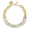 Vanessa Baroni Halsketten|Edge Necklace With Gold - Off-White