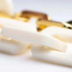 Vanessa Baroni Halsketten|Edge Necklace With Gold - Off-White