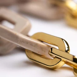 Vanessa Baroni Halsketten|Edge Necklace With Gold - Travertine