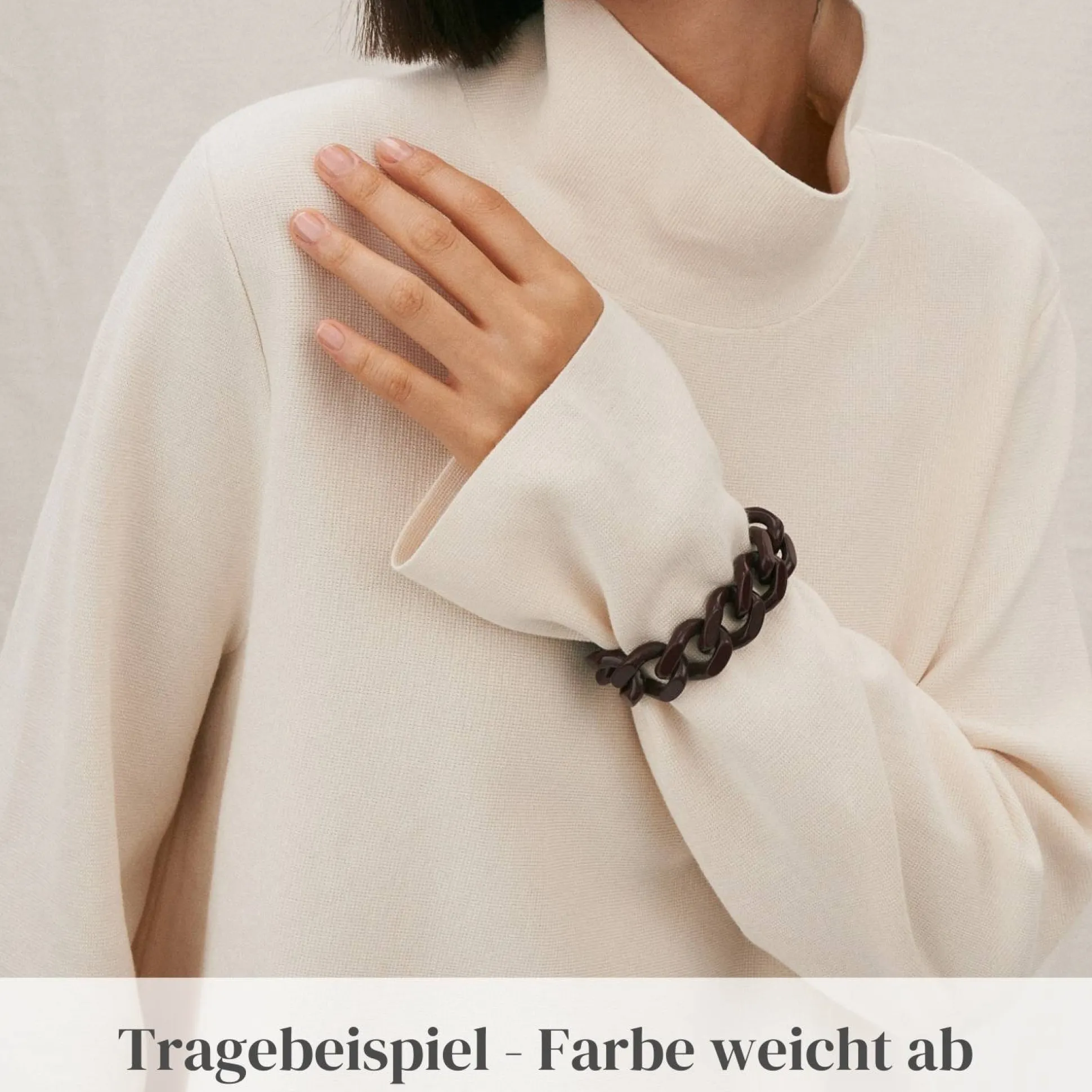 Vanessa Baroni Armbänder|Flat Chain Bracelet 2 Color With Gold - Pigeon Blue - Pigeon Blue Matt