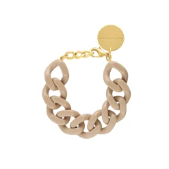 Vanessa Baroni Armbänder|Flat Chain Bracelet Beige