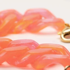 Vanessa Baroni Armbänder|Flat Chain Bracelet Campari Orange