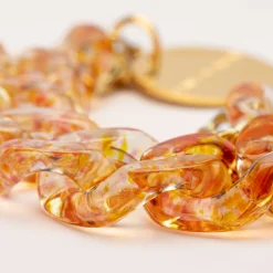 Vanessa Baroni Armbänder|Flat Chain Bracelet Confetti Orange