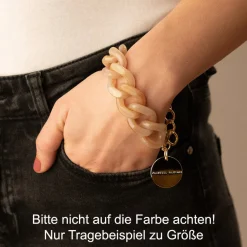 Vanessa Baroni Armbänder|Flat Chain Bracelet Dark Taupe