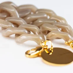 Vanessa Baroni Armbänder|Flat Chain Bracelet Greige Marble