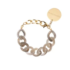 Vanessa Baroni Armbänder|Flat Chain Bracelet Grey Marble