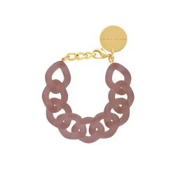 Vanessa Baroni Armbänder|Flat Chain Bracelet Iced Taupe