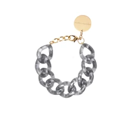 Vanessa Baroni Armbänder|Flat Chain Bracelet Laguna Grey