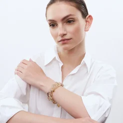 Vanessa Baroni Armbänder|Flat Chain Bracelet Light Bernstein