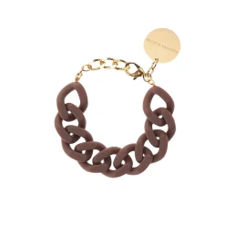 Vanessa Baroni Armbänder|Flat Chain Bracelet Matt Brown