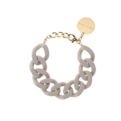 Vanessa Baroni Armbänder|Flat Chain Bracelet Matt Grey
