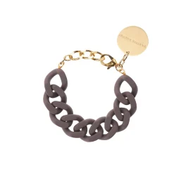 Vanessa Baroni Armbänder|Flat Chain Bracelet Matt Taupe