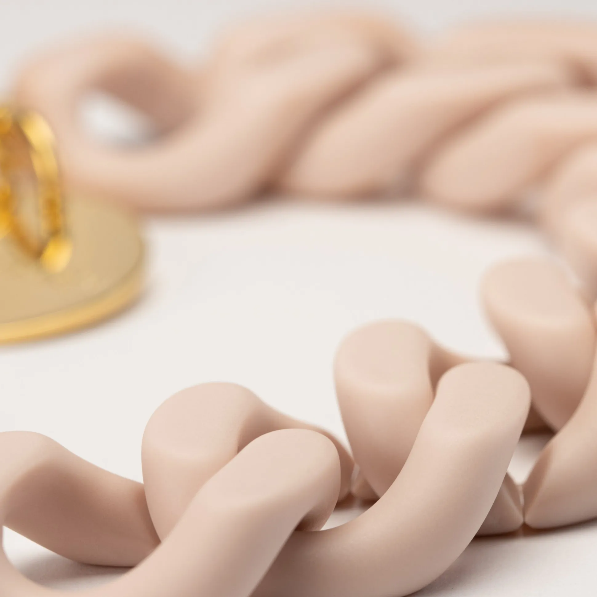 Vanessa Baroni Armbänder|Flat Chain Bracelet Matt Baby Rose