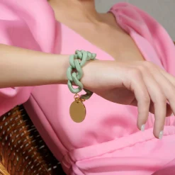 Vanessa Baroni Armbänder|Flat Chain Bracelet Mint