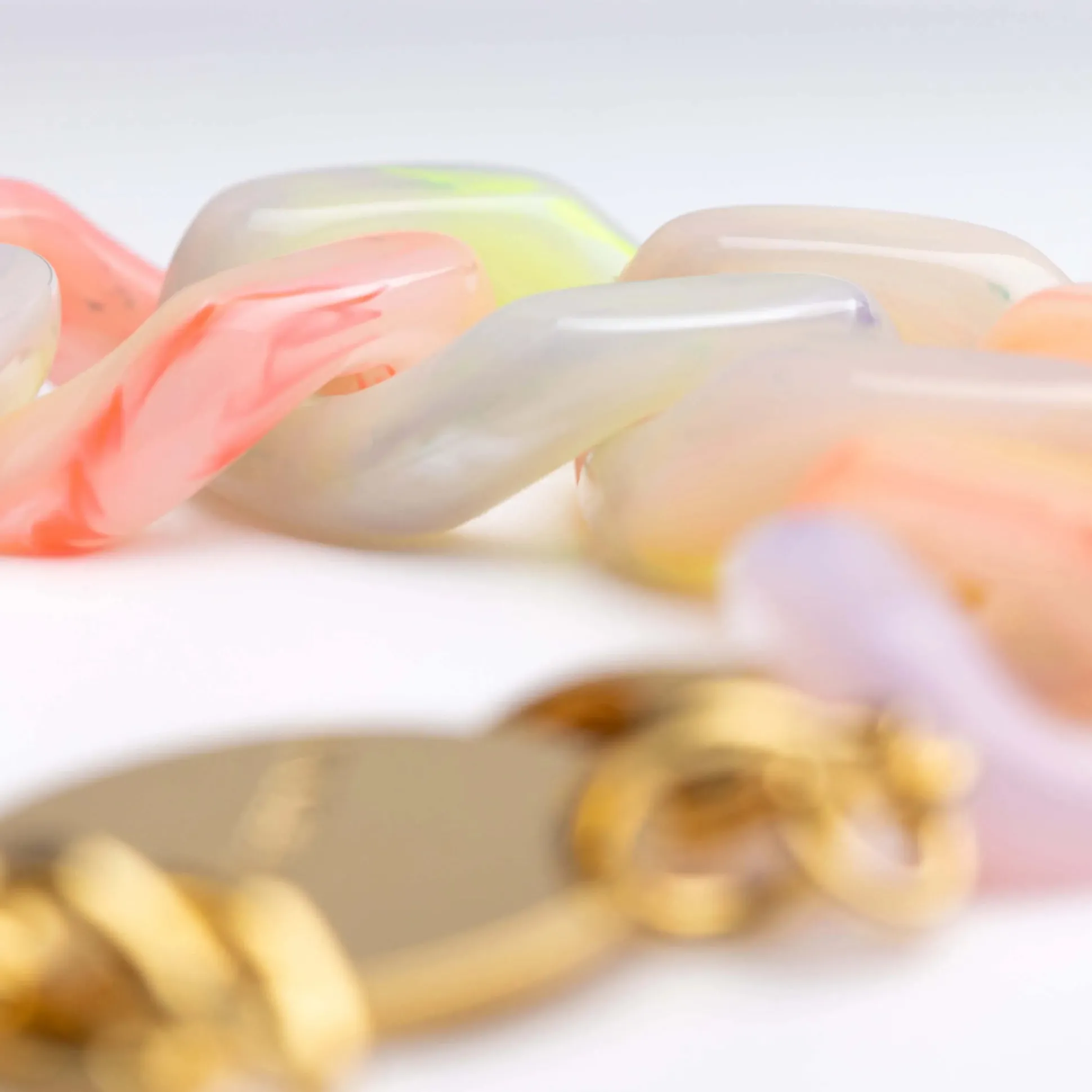 Vanessa Baroni Armbänder|Flat Chain Bracelet Neon Rainbow