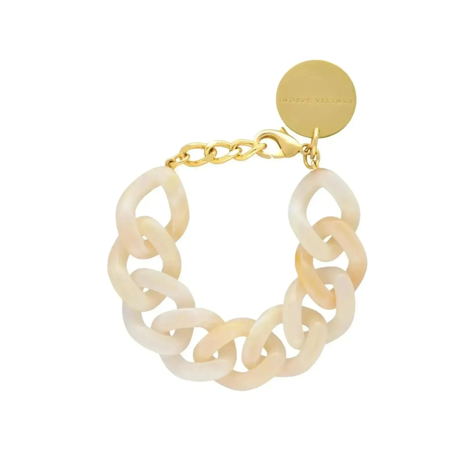 Vanessa Baroni Armbänder|Flat Chain Bracelet Pearl Marble
