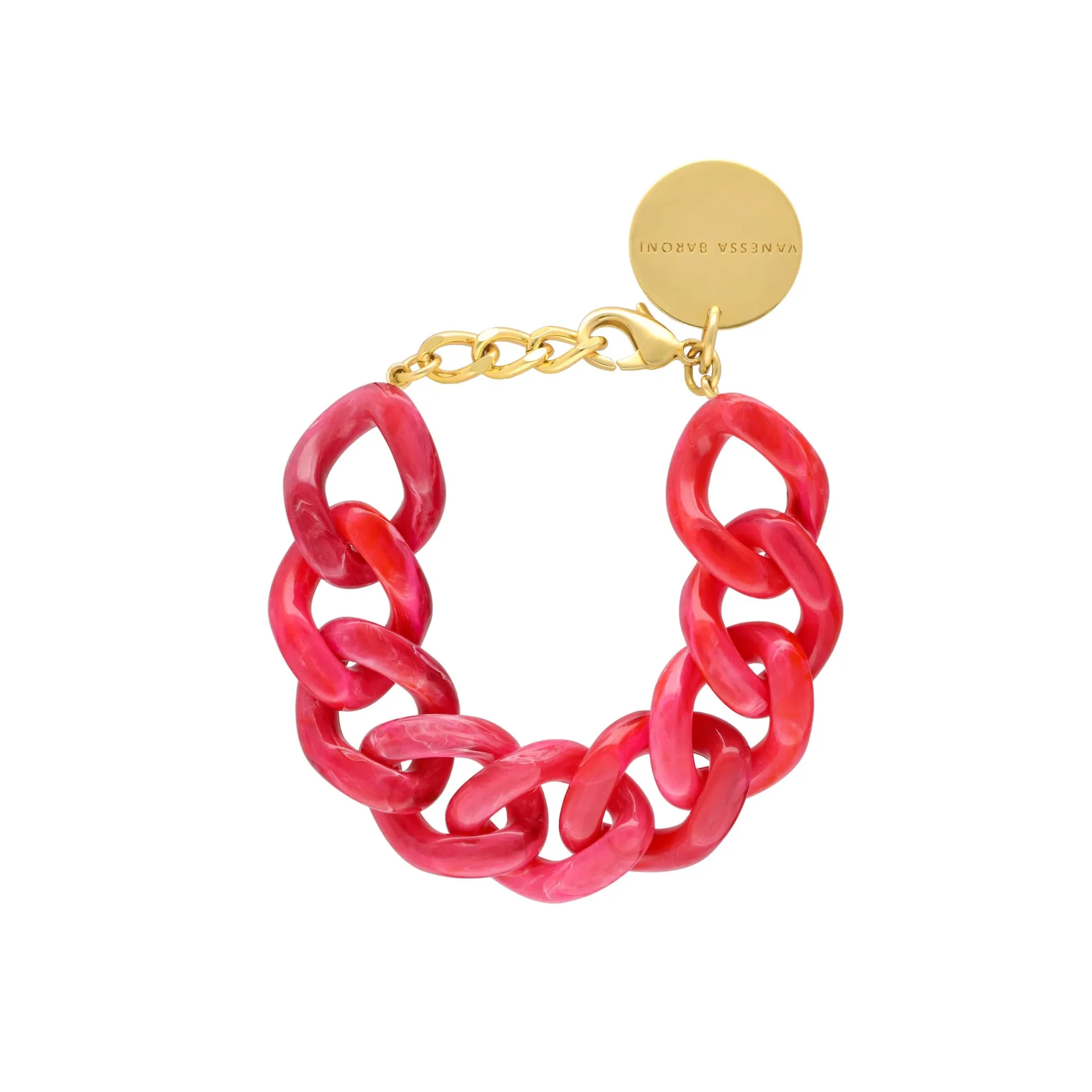 Vanessa Baroni Armbänder|Flat Chain Bracelet Pink Marble