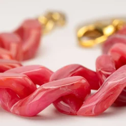 Vanessa Baroni Armbänder|Flat Chain Bracelet Pink Marble