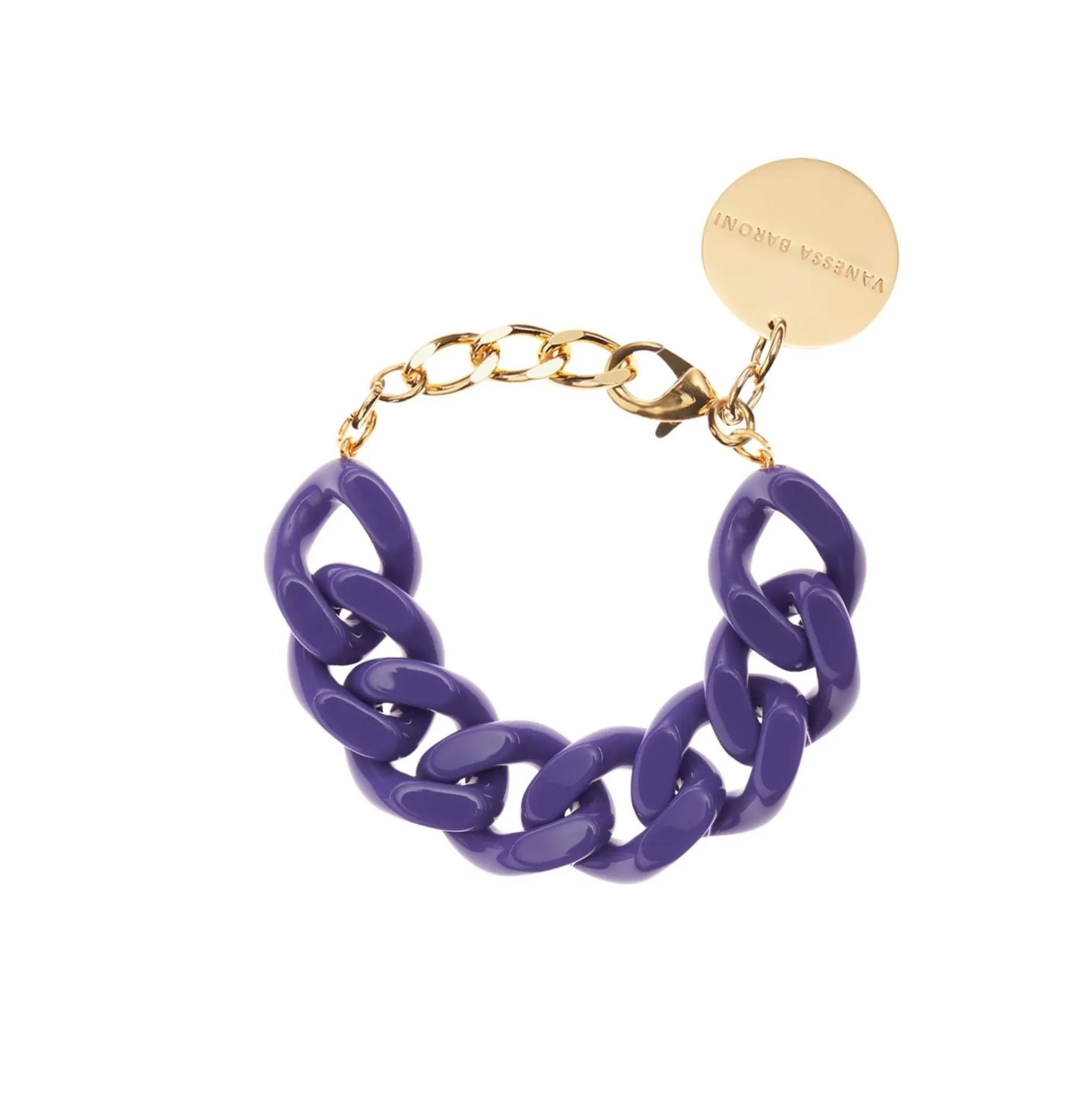 Vanessa Baroni Armbänder|Flat Chain Bracelet Violet