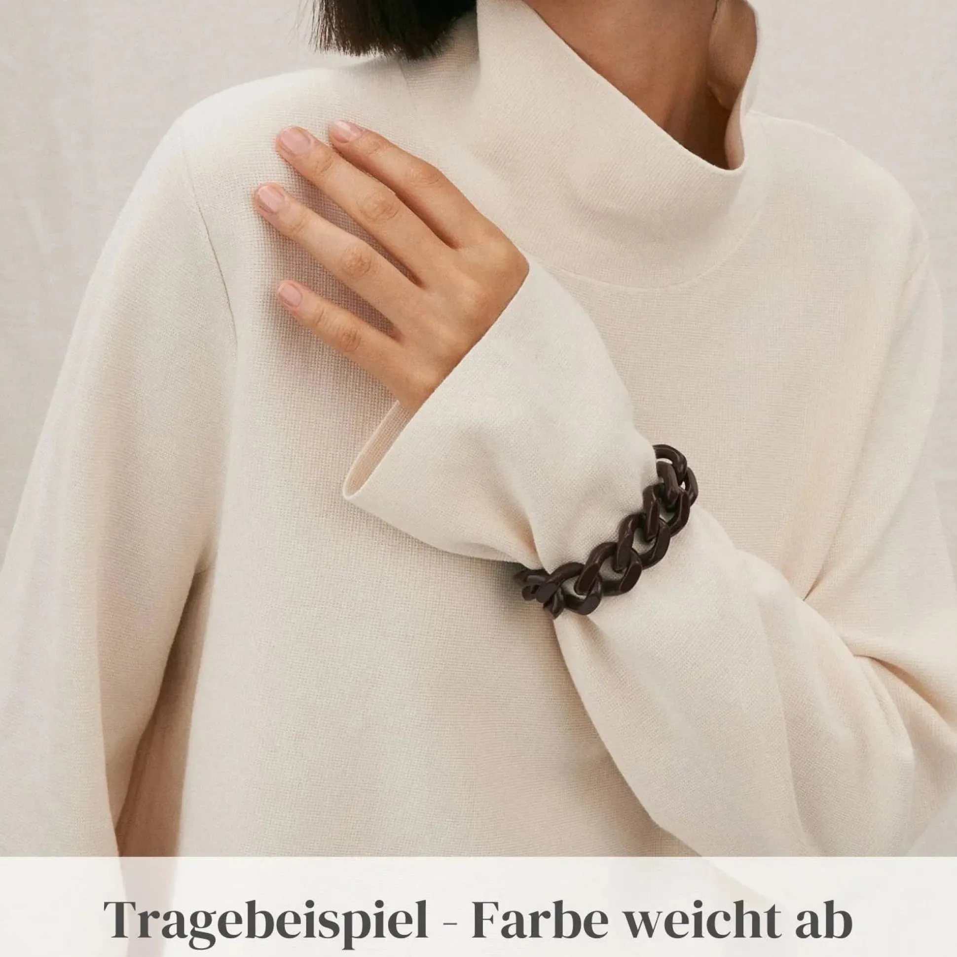 Vanessa Baroni Armbänder|Flat Chain Bracelet Winter Olive