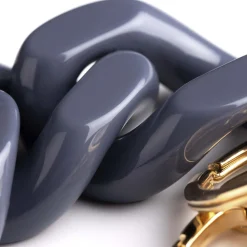 Vanessa Baroni Schlusselanhanger|Flat Chain Key Ring Grey-Blue