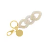 Vanessa Baroni Schlusselanhanger|Flat Chain Key Ring White Marble