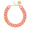 Vanessa Baroni Halsketten|Flat Chain Necklace Campari Orange