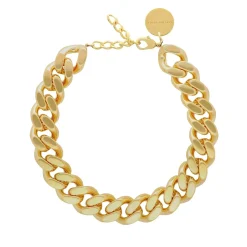 Vanessa Baroni Halsketten|Flat Chain Necklace Gold