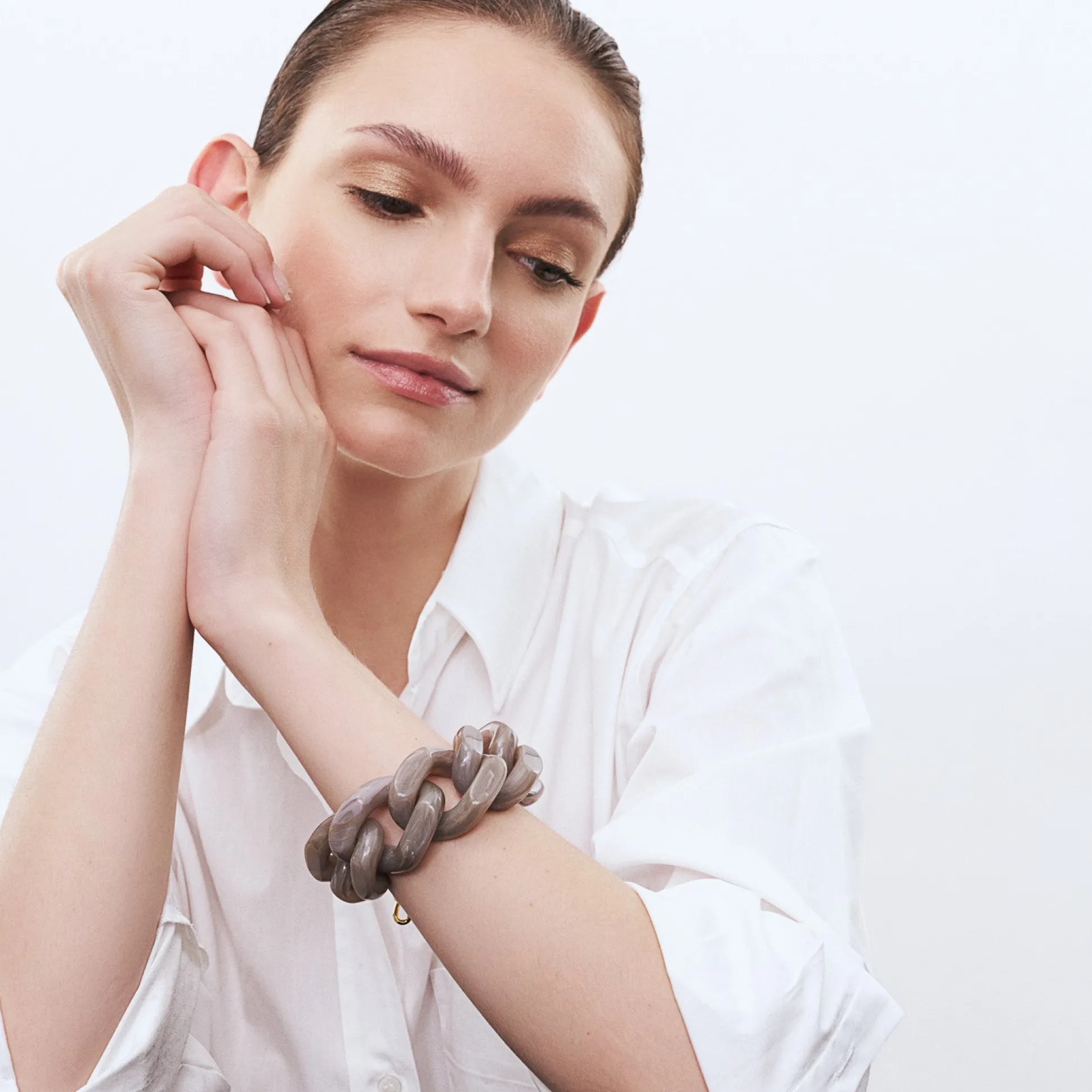Vanessa Baroni Armbänder|Giant Bracelet Greige Marble