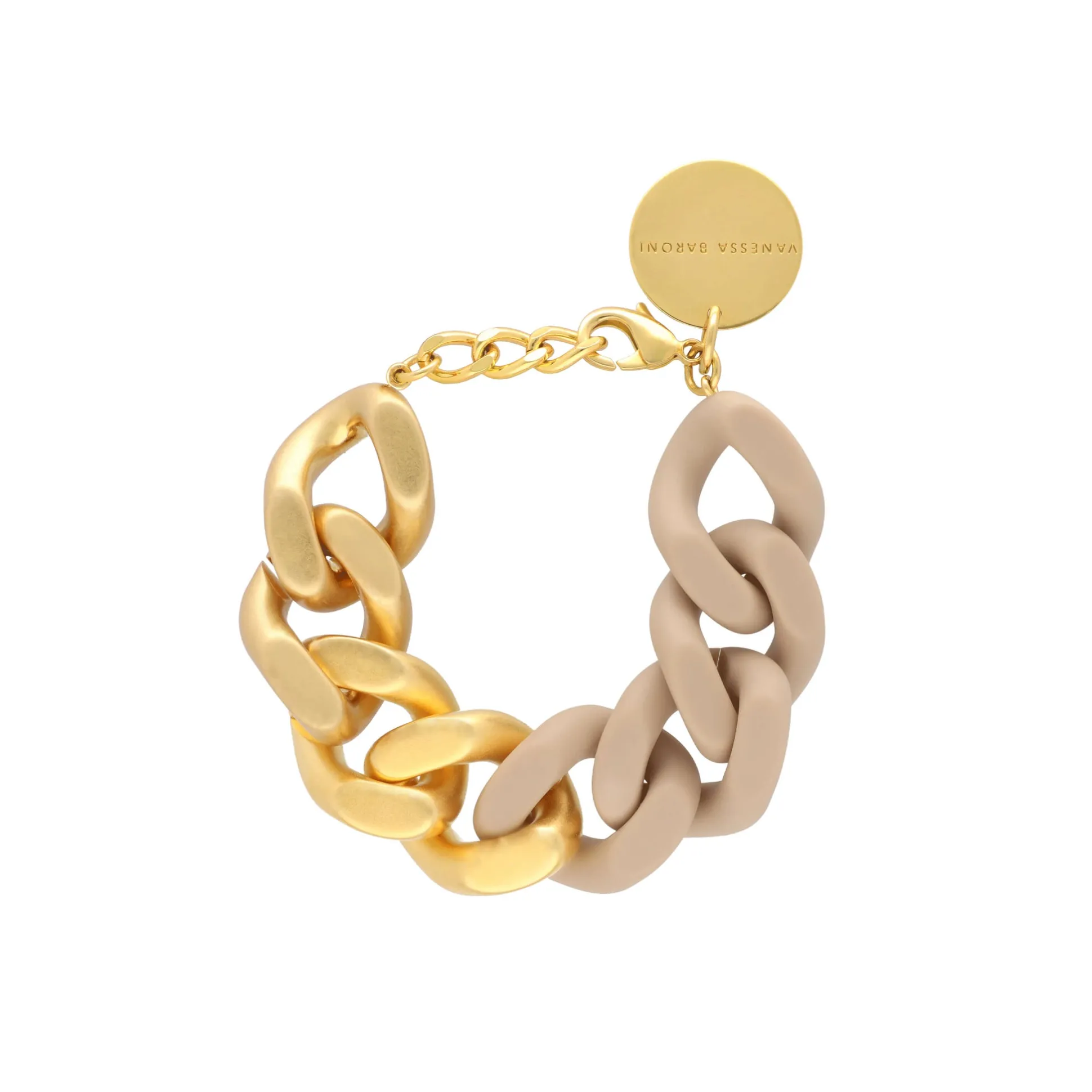 Vanessa Baroni Armbänder|Great Bracelet 2 Color Gold - Matt Beige