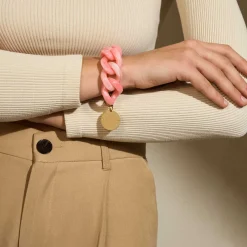 Vanessa Baroni Armbänder|Great Bracelet Neon Pink Marble